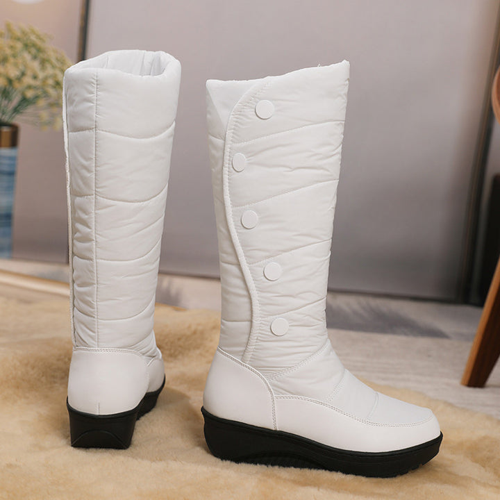 Wedge heel thickened warm snow boots