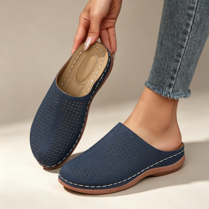 Breathable Hollow Out Wedge Mules