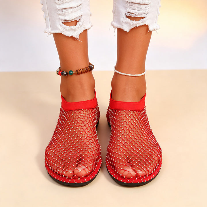Crystal Cutout Sandals