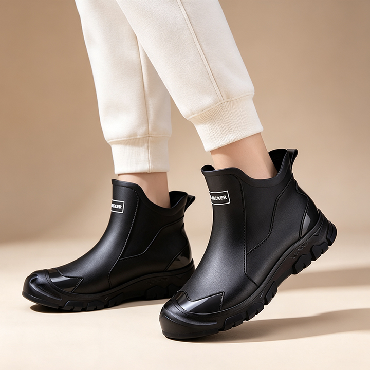 Unisex Waterproof Short Rain Boots | Anti-Slip Outdoor Rubber Shoes for Men &amp; Women