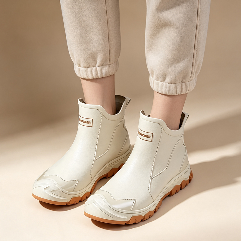 Unisex Waterproof Short Rain Boots | Anti-Slip Outdoor Rubber Shoes for Men &amp; Women