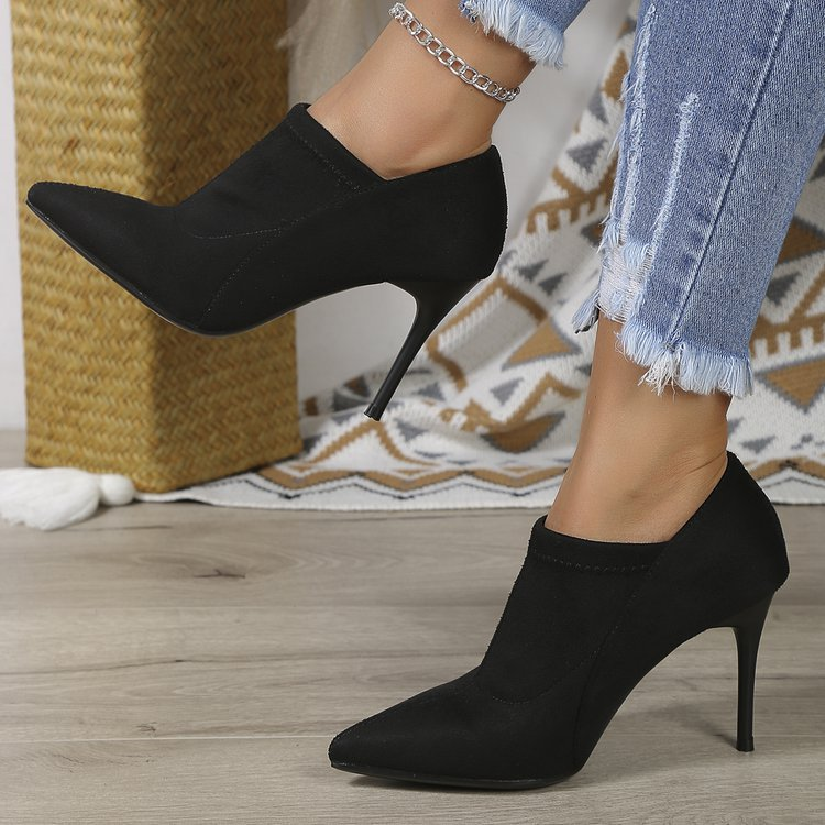 Pointed Toe Stiletto Ankle Booties