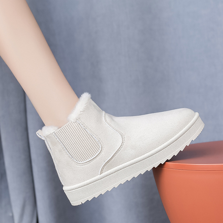 Women’s Elastic Side Fur Lined Ankle Boots