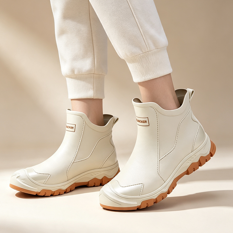 Unisex Waterproof Short Rain Boots | Anti-Slip Outdoor Rubber Shoes for Men &amp; Women