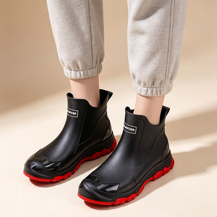 Unisex Waterproof Short Rain Boots | Anti-Slip Outdoor Rubber Shoes for Men &amp; Women