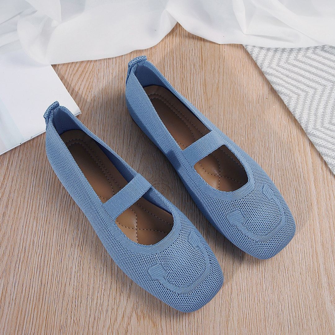 Women Square Toe Mary Jane Flats