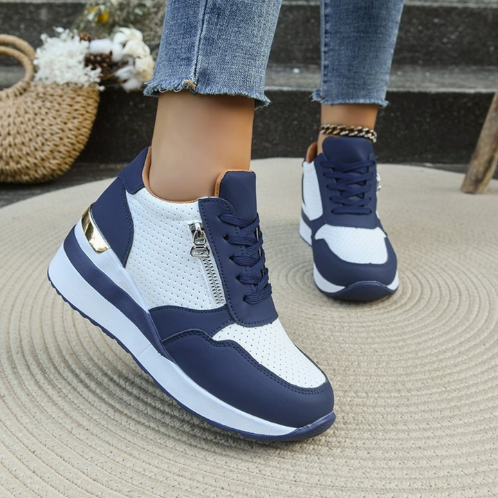 Women’s Color Block Hidden Wedge Sneakers