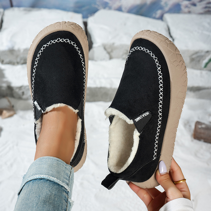 Women Fleece Lined Slip On Moccasin Shoes