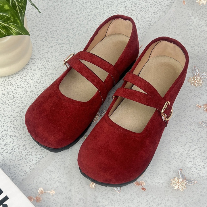 Double Strap Mary Jane Flats for Women
