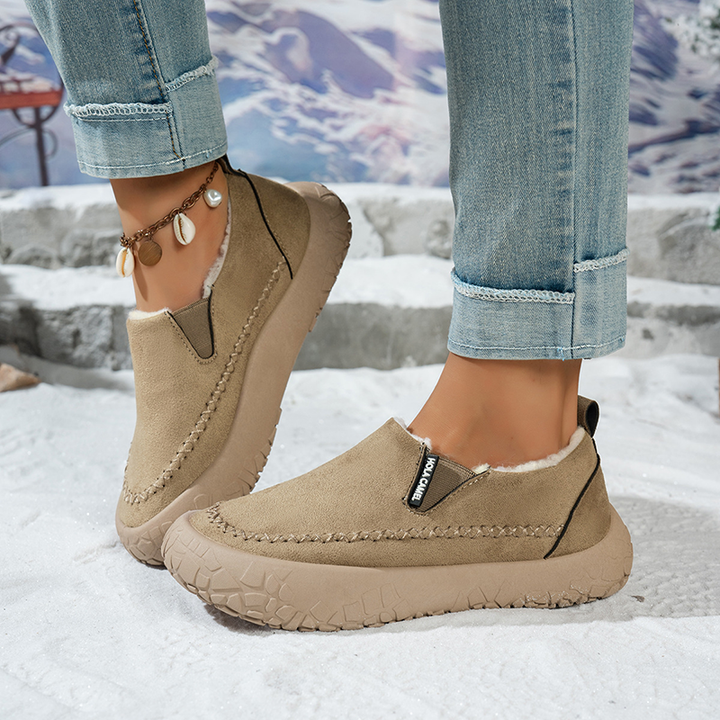 Women Fleece Lined Slip On Moccasin Shoes