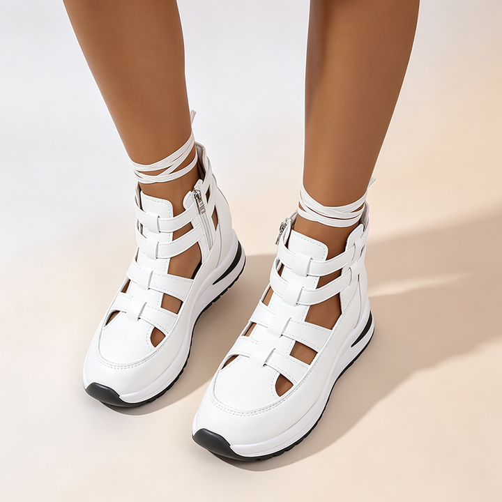Hollow-Out Wedge Platform Sandals for Women