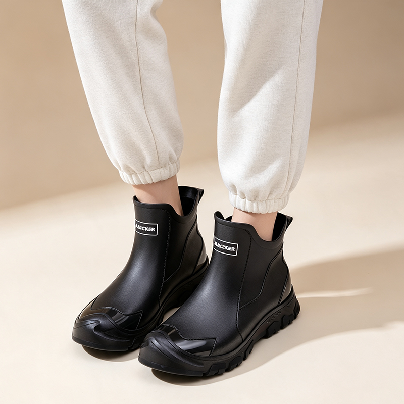 Unisex Waterproof Short Rain Boots | Anti-Slip Outdoor Rubber Shoes for Men &amp; Women