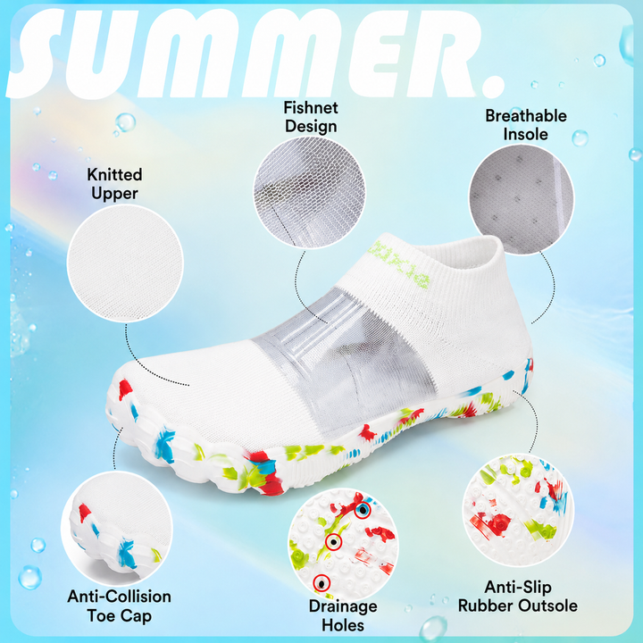 Women’s Breathable Mesh Water Shoes | Quick-Dry Non-Slip Aqua Socks for Beach, Yoga &amp; Swimming