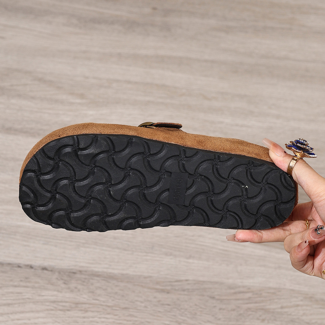 Women Buckle Detail Casual Flat Loafers