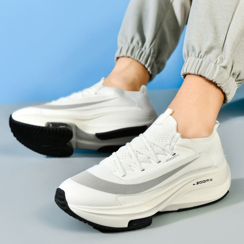 Breathable Knit Chunky Sneakers - Air Cushion Thick Sole Casual Shoes