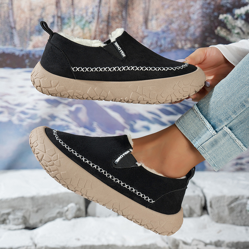 Women Fleece Lined Slip On Moccasin Shoes