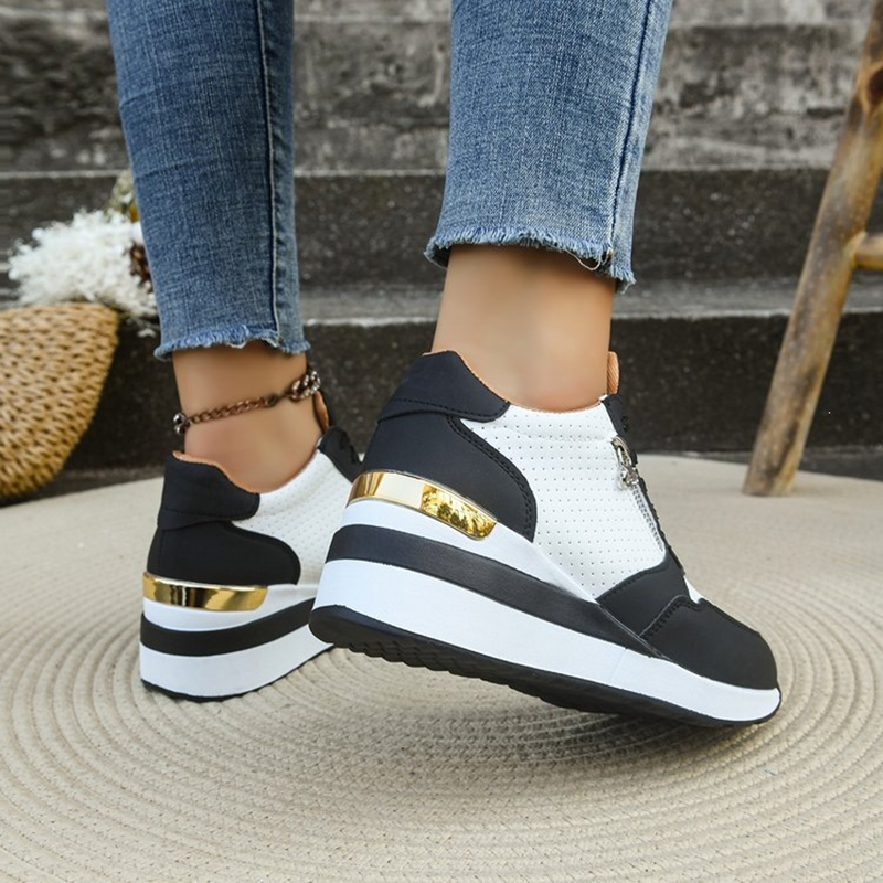 Women’s Color Block Hidden Wedge Sneakers