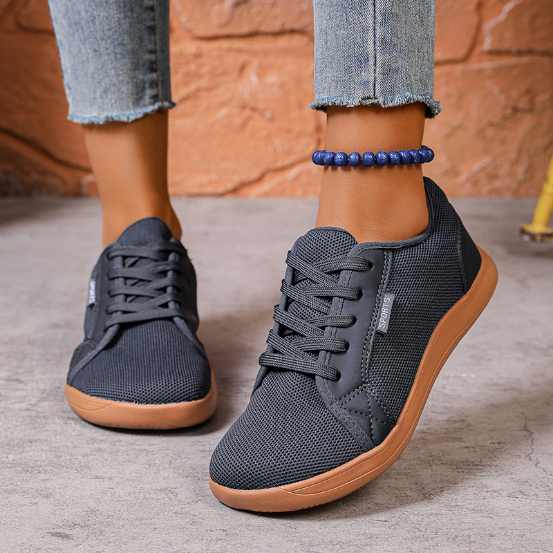 Breathable Mesh Lace Up Casual Sneakers