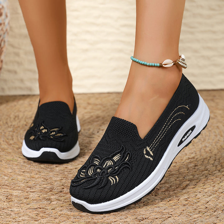Women’s Floral Hollow Mesh Casual Flats