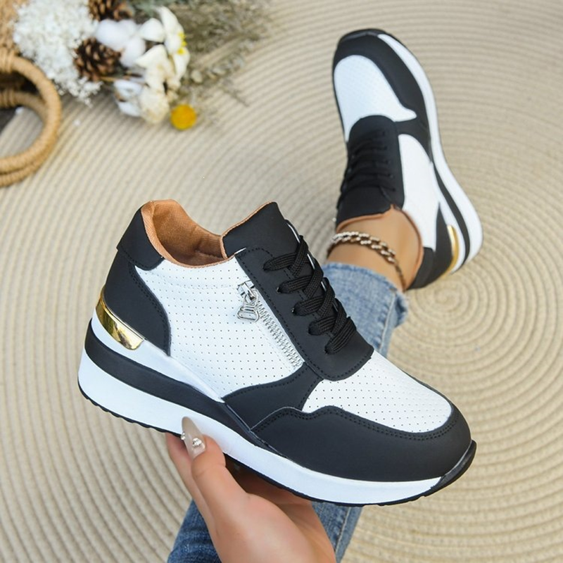 Women’s Color Block Hidden Wedge Sneakers