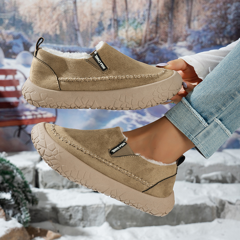 Women Fleece Lined Slip On Moccasin Shoes